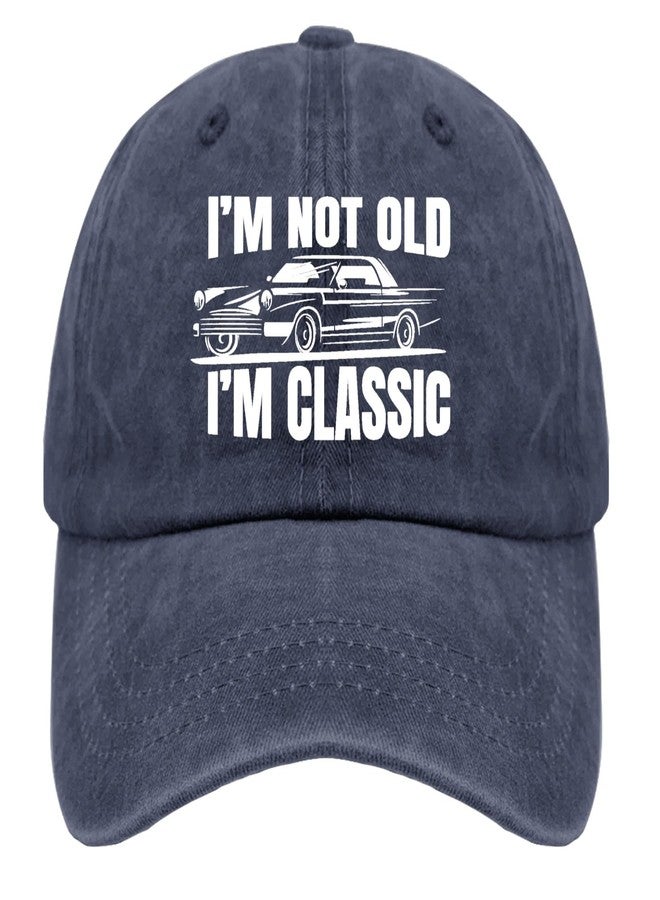 ODCRAT Retirement Birthday Gifts Cap I'm not Old I'm Classic Baseball Caps for Women Funny Dad Hat Adjustable Navy Blue - Image 1